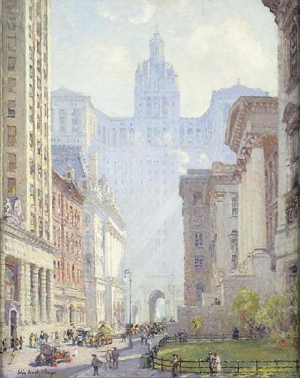 Colin Campbell Cooper Chambers Street and the Municipal Building, N.Y.C. china oil painting image